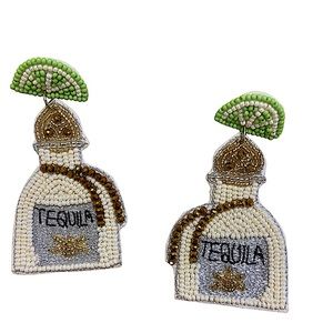 Beaded tequila earrings